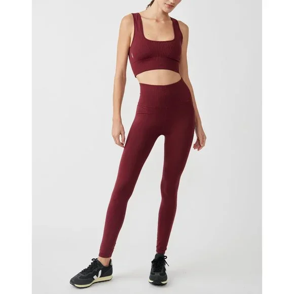FP MOVEMENT Good Karma Leggings / Burgundy - Picture 2 of 6